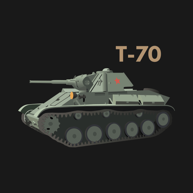 T-70 WW2 Soviet Tank by NorseTech