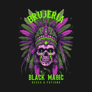 Brujeria Native American Psychedelic Skull T-Shirt