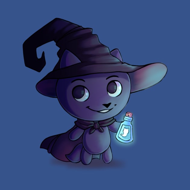 Potion Paws Holding Ghost Potion by bittentoast