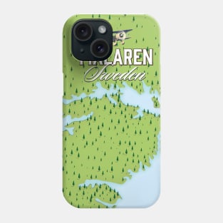 Mälaren Sweden lake map Phone Case