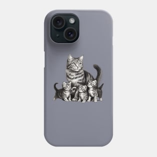 Feline Family - Warmth and Purrs Phone Case