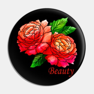 Red Rose Beauty Pin