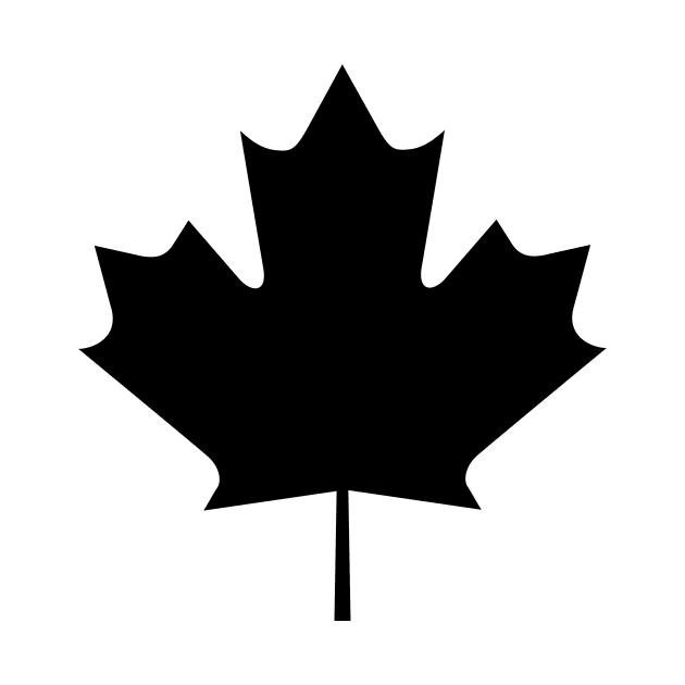 Image: Canada maple leaf (black) by itemful