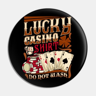 Vintage Lucky Casino print Vegas Jackpot Gambling Pin