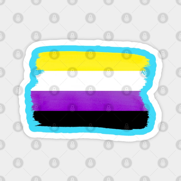 Non-binary flag Magnet by Stacey Leigh