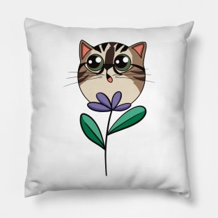 Flower Kitty Pillow