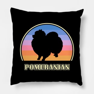 Pomeranian Vintage Sunset Dog Pillow