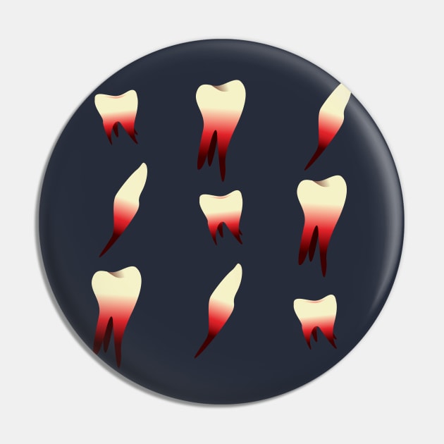 torn teeth Pin by MushroomEye