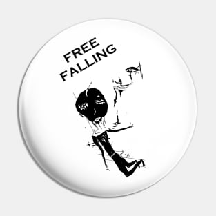 Free falling black handmade design Pin