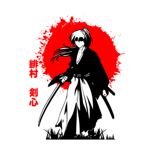 Rurouni Kenshin Red on Grass T-Shirt