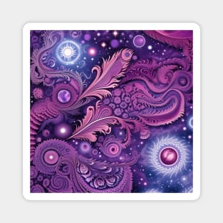 Other Worldly Designs- nebulas, stars, galaxies, planets with feathers Magnet