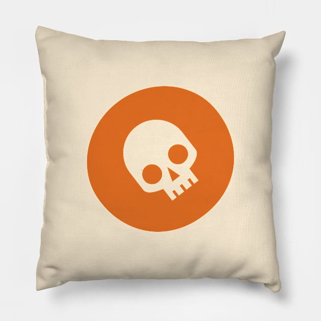 Halloween tombstone skull Pillow by Aye Mate