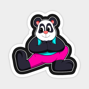 Panda at Yoga stretching exercises Magnet