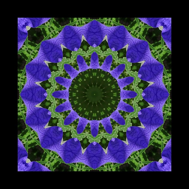 Mandala Kaleidoscope in Shades of Purple and Green by Crystal Butterfly Creations