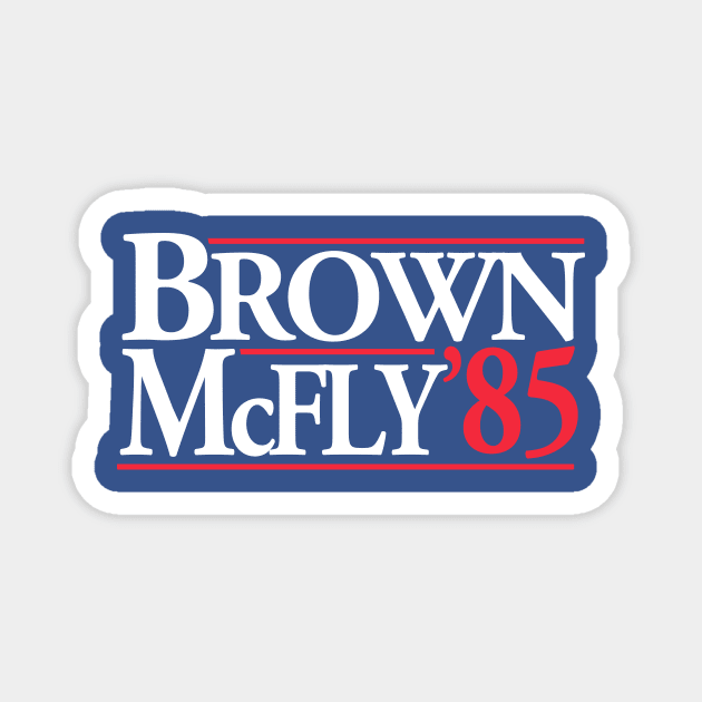 BROWN & McFLY in '85! Magnet by CYCGRAPHX