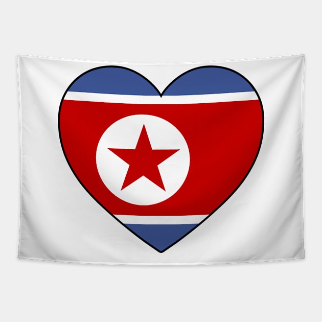 Heart - North Korea Tapestry by Tridaak