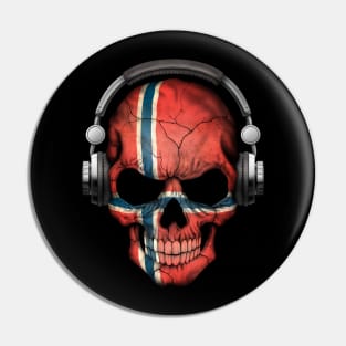 Dark Skull Deejay with Norwegian Flag Pin