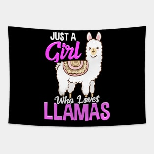 Just A Girl Who Loves Llamas Cute & Funny Lama Tapestry