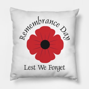 Remembrance Day. Lest We Forget Pillow