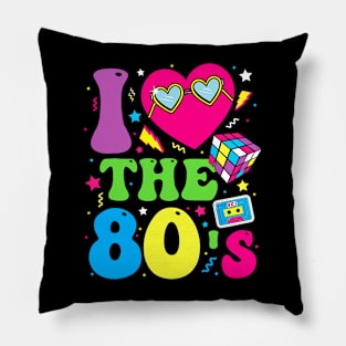 I Love The 80's Party 1980s Themed Costume 80s Theme Outfit Pillow