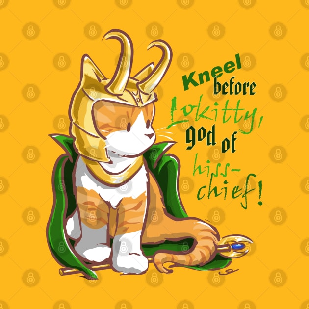 Kneel Before Lokitty Kitten by ElephantShoe