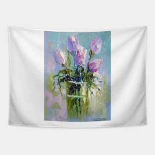 Delicate tulips Tapestry