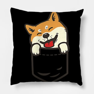 Cute Shiba Inu In Pocket Pillow