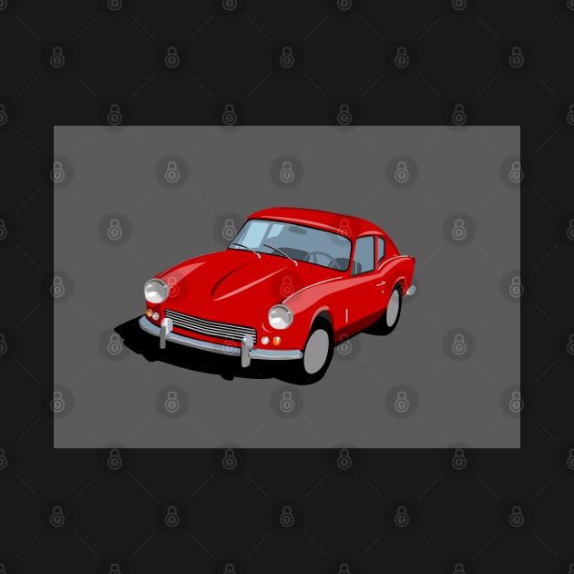 Triumph GT6 Mk1 Graphic Poster -Red by NickShirrell