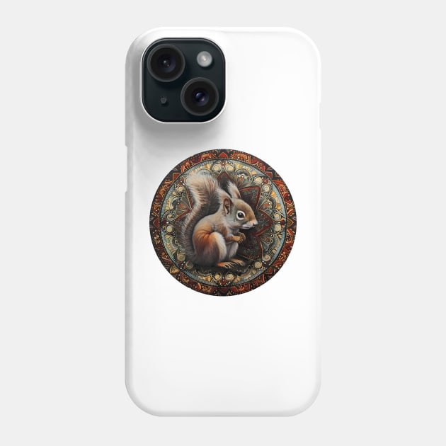 Mandala - Squirrel Phone Case by aleibanez