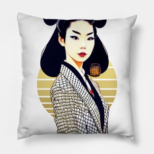 Geisha Suit Girl Pillow