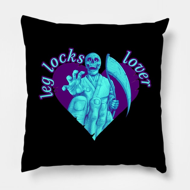 Leg Locks Lover - bjj, jiu jitsu, sambo - heel hooks and knee bars Pillow by undersideland