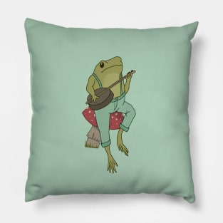 Cottagecore Froggy Art: World of Frogs, Mushrooms, and Magic Pillow