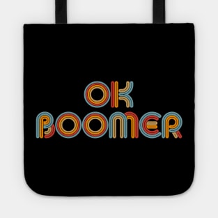 Ok Boomer Retro 1970s Neon Type Tote