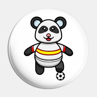 Sticker and Label Of Cute Baby Football Panda Pin