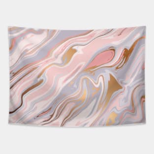 Pink and Gold Marble Tapestry