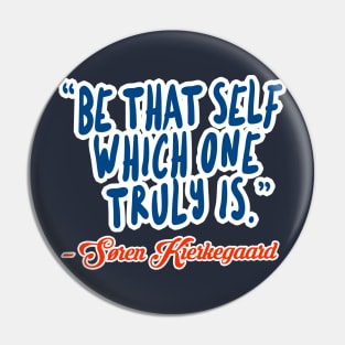 Søren Kierkegaard - Typographic Quotation Pin