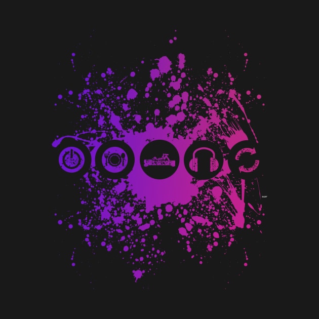 Eat Sleep Techno Repeat Purple by shirtontour