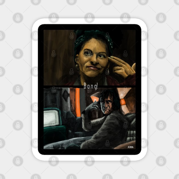 Joker "Bang!" Arthur & Sophie painting (digital) Magnet by StagArtStudios