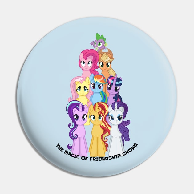 My Little Pony main cast (mane 6, 8,9) Pin by SketchedCrow