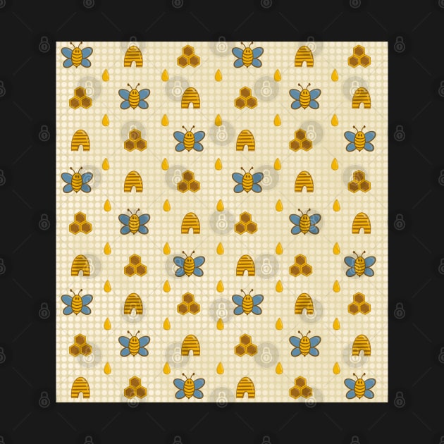 Bee themed pattern by Oddoty