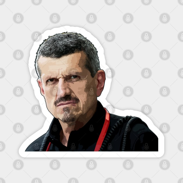 Guenther Steiner Illustration Magnet by KAM Std