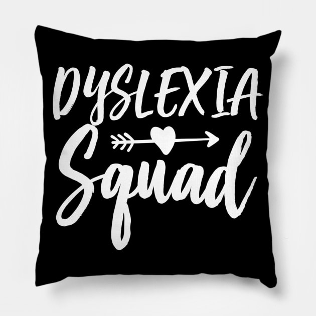 Dyslexia Teacher Therapist Squad Dyslexic Therapy Pillow by nellieuyangela