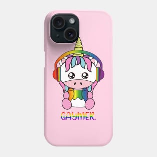 Gaymer, cute unicorn Phone Case