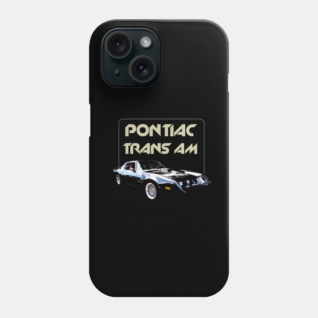 Pontiac Trans Am - Black Phone Case by MotorPix
