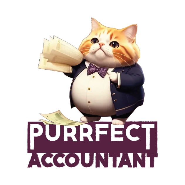 Just a Purrfect Accountant Cat by Dmytro