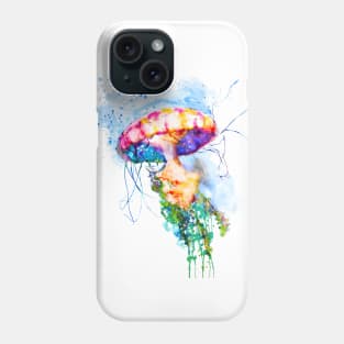 Colorful Watercolor Jellyfish Phone Case