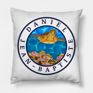 Sea Turtle & Pink Goatfish Pillow