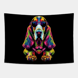 Basset Hound Dog Sunglasses Pop Art Tapestry