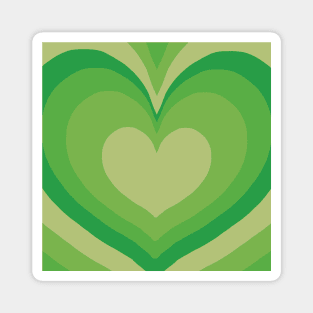 green gradient heart tunnel Magnet