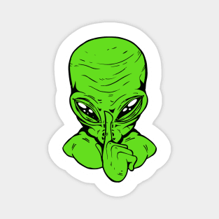 Alien Silent Conspiracy Theory Magnet